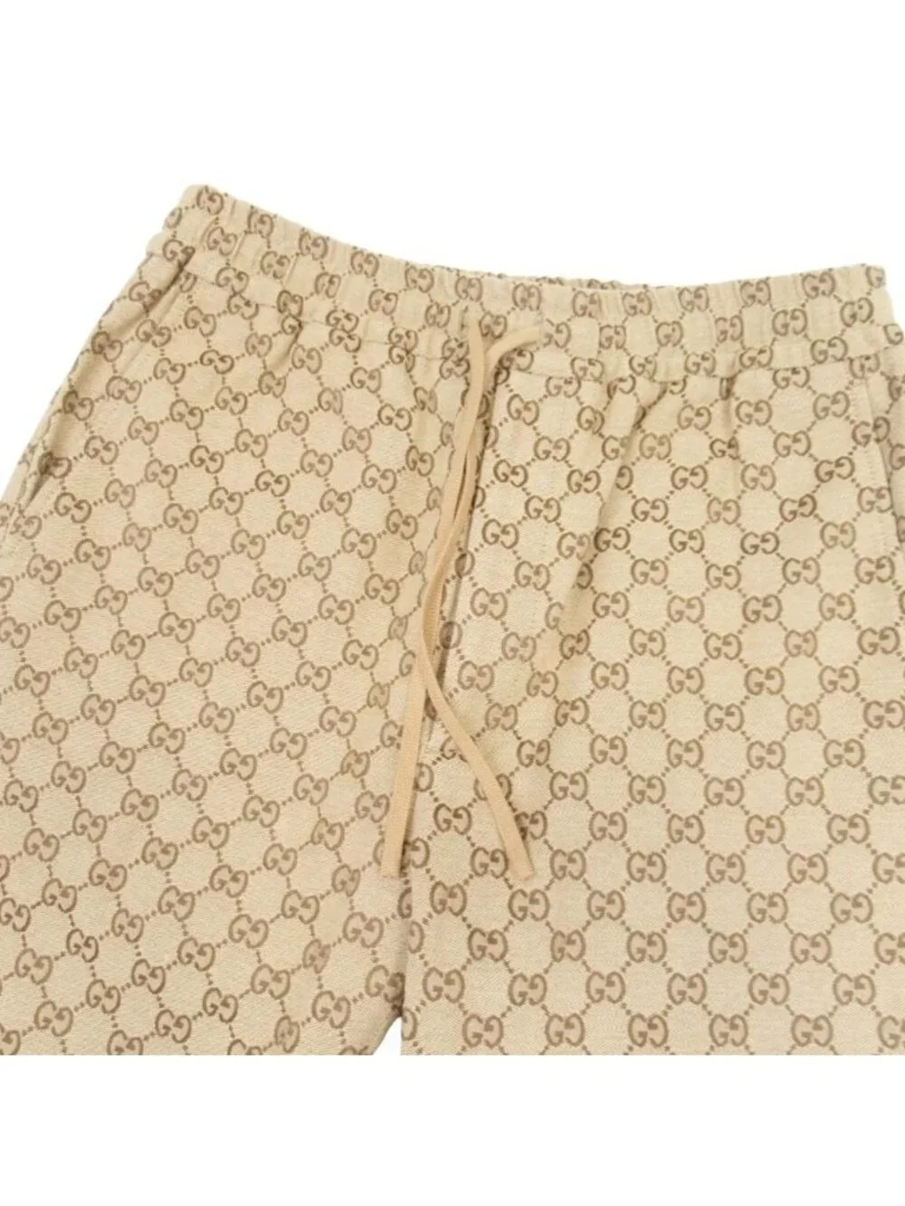 Gucci GG Cotton Canvas Jogging Pants Trousers Beige 46
